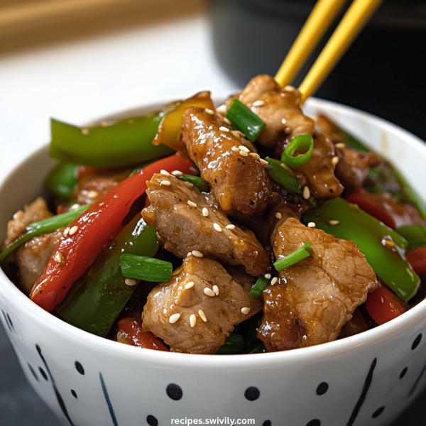 Pork and Peppers Stir Fry