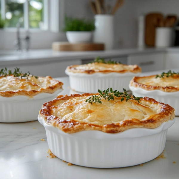 Mini Chicken and Vegetable Pies with Hot Water Crust