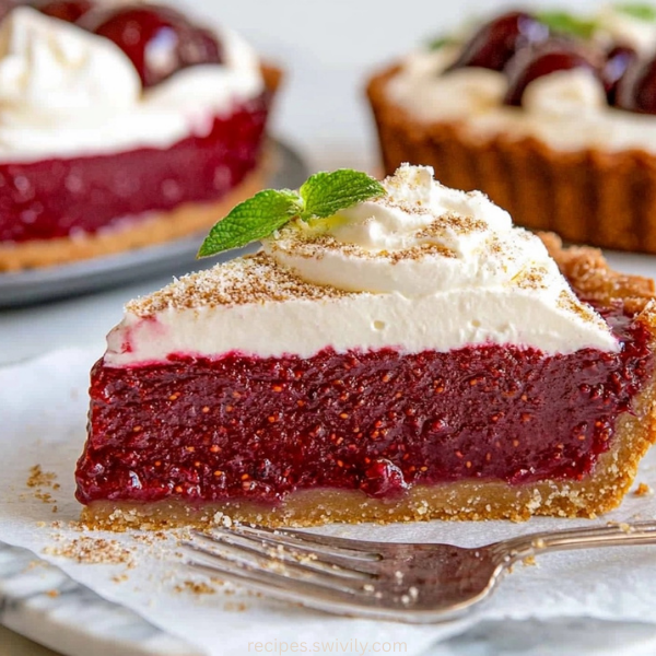 Basque Cherry Pie with Vanilla Pastry Cream