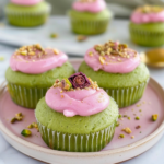 Vegan Mini Rose Pistachio Cupcakes 3 Vegan Mini Rose Pistachio Cupcakes