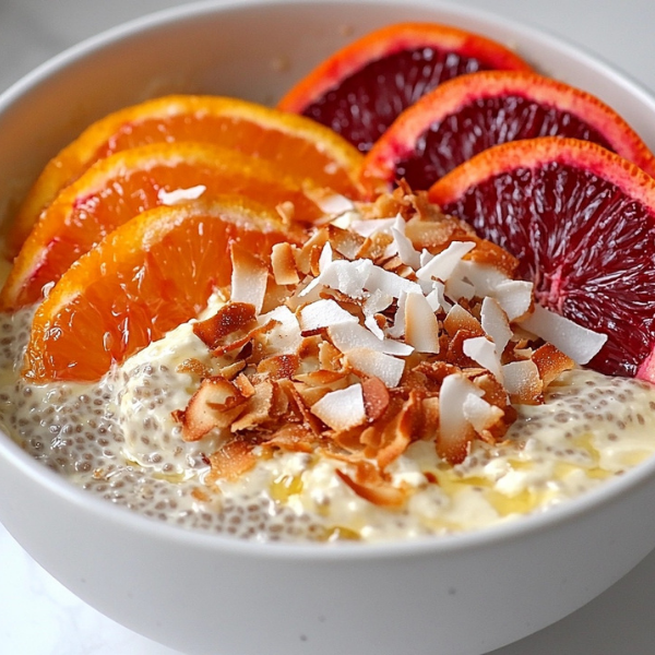 Chia and Yogurt Breakfast Bowl with Fruit and Coconut