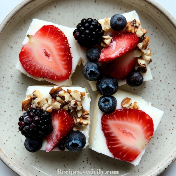 Red, White & Blueberry Yogurt Bites