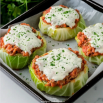 Baked Cabbage Steaks with Minced Meat and Herb Cream 3 Baked Cabbage Steaks with Minced Meat and Herb Cream
