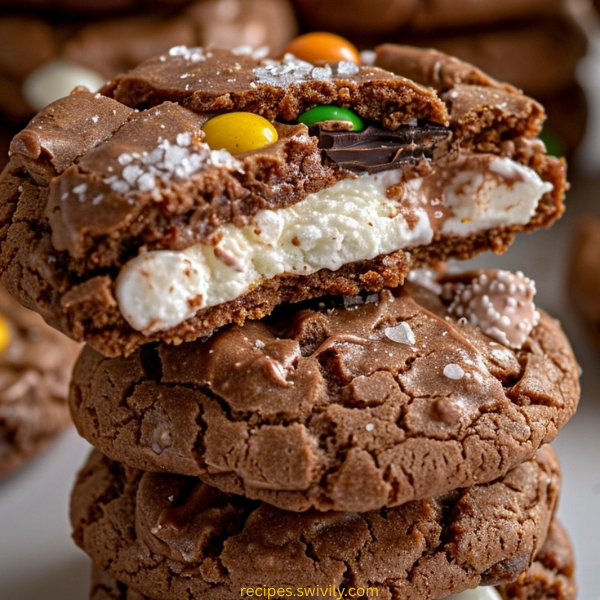 Cosmic Stuffed Chocolate Cookie