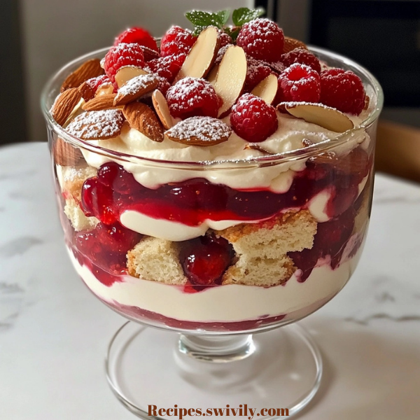 Raspberry and Almond Trifle