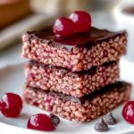 Chocolate Cherry Rice Krispie Treats 3 Chocolate Cherry Rice Krispie Treats