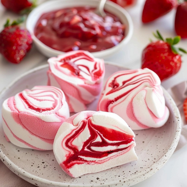 Strawberry Swirl Marshmallows