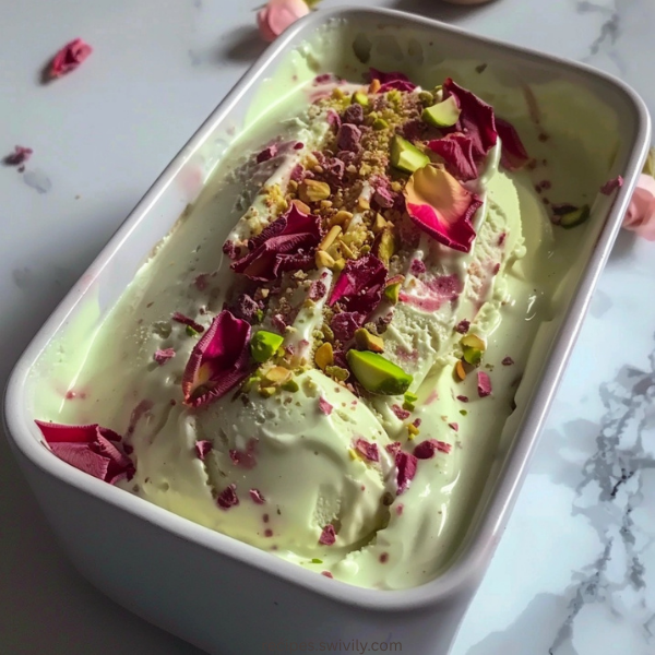 Pistachio Rose Ice Cream
