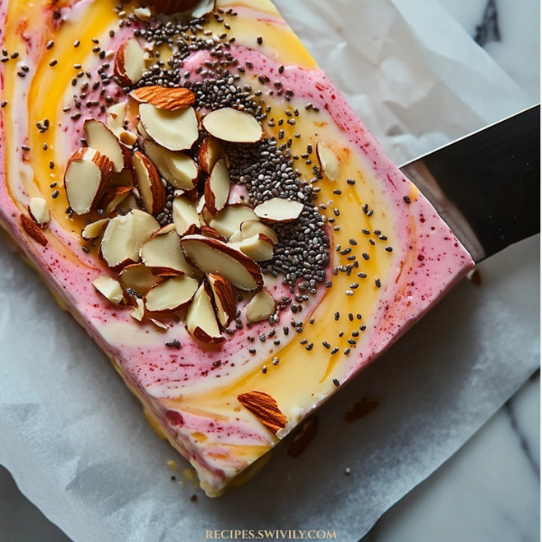 Mango Rose Yogurt Bark
