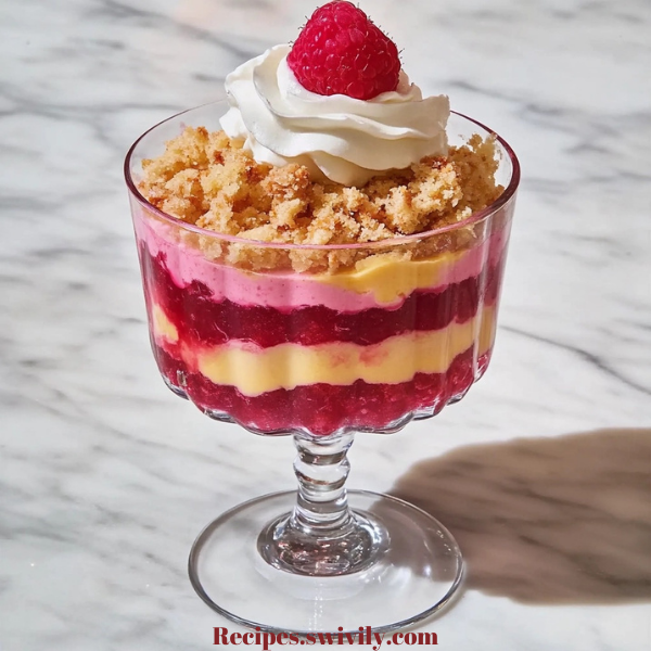 Layered Raspberry Custard Trifle