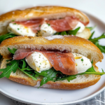 Mozzarella and Prosciutto Sandwiches with Hot Honey Drizzle 3 Mozzarella and Prosciutto Sandwiches with Hot Honey Drizzle