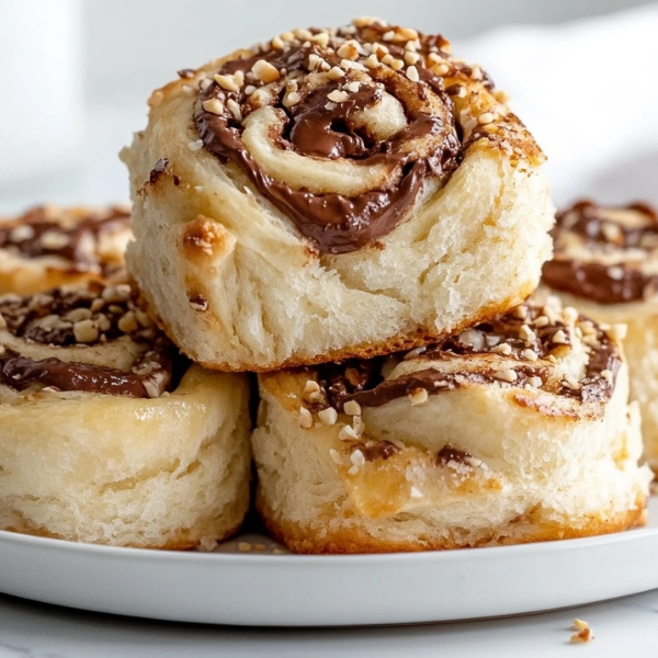 Chocolate Nutella Yeast Rolls with Orange Zest and Hazelnuts