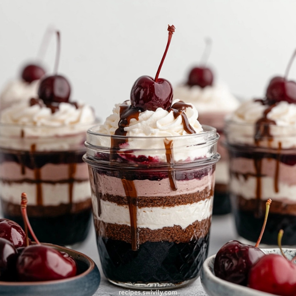 Chocolate Cherry Cake in a Jar
