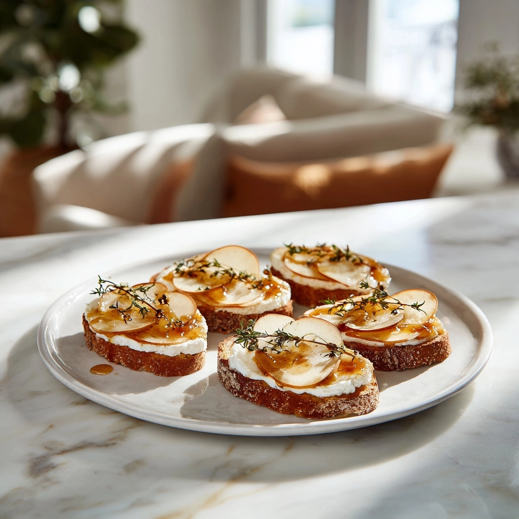 Apple & Brie Crostini with Hot Honey Recipe