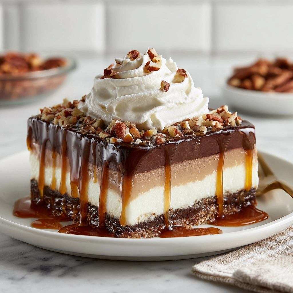 5 Layer Turtle Lasagna Dessert Recipe - Recipe Image