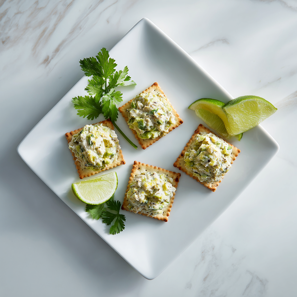 Avocado Tuna Salad with Crackers Recipe