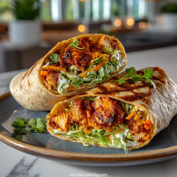 Loaded Summer BBQ Chicken Wraps