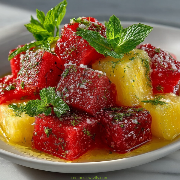 Watermelon Pineapple Salad