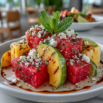 Summer Peach Watermelon Salad 3 Summer Peach Watermelon Salad