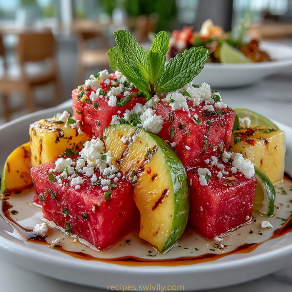 Summer Peach Watermelon Salad