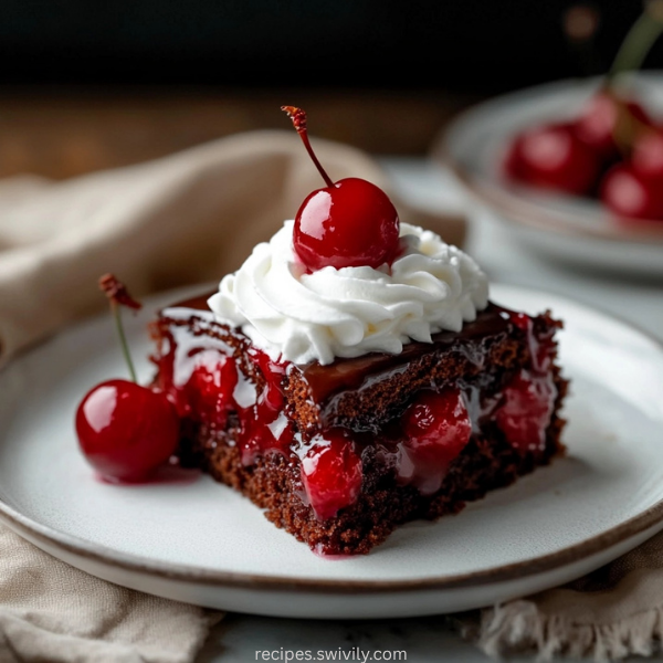 Chocolate Cherry Poke Cake