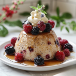 Summer Berry Pudding with Meadowsweet Cream 3 Summer Berry Pudding with Meadowsweet Cream