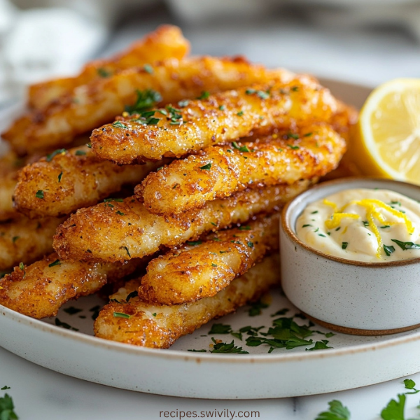 Halloumi Fries with Tangy Lemon Cream