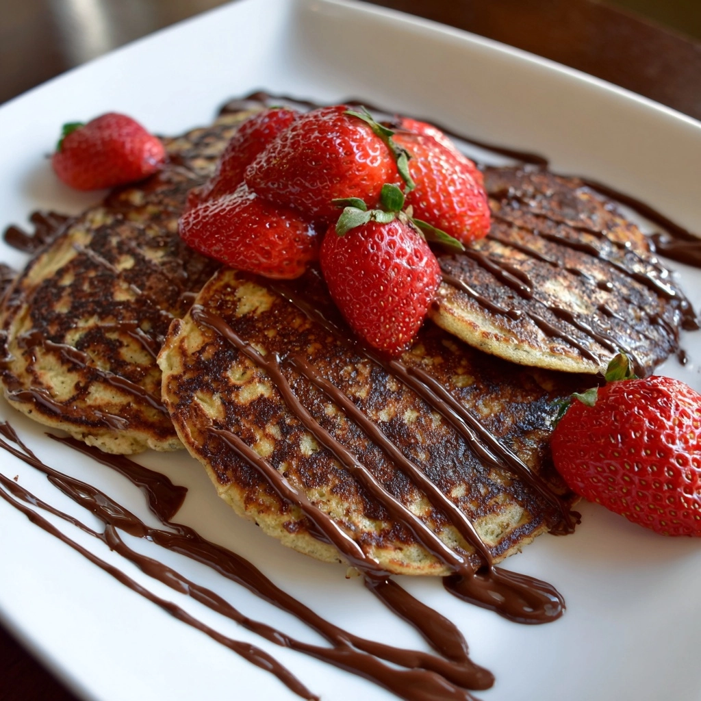 Nutella Pancakes with Fresh Strawberries Recipe