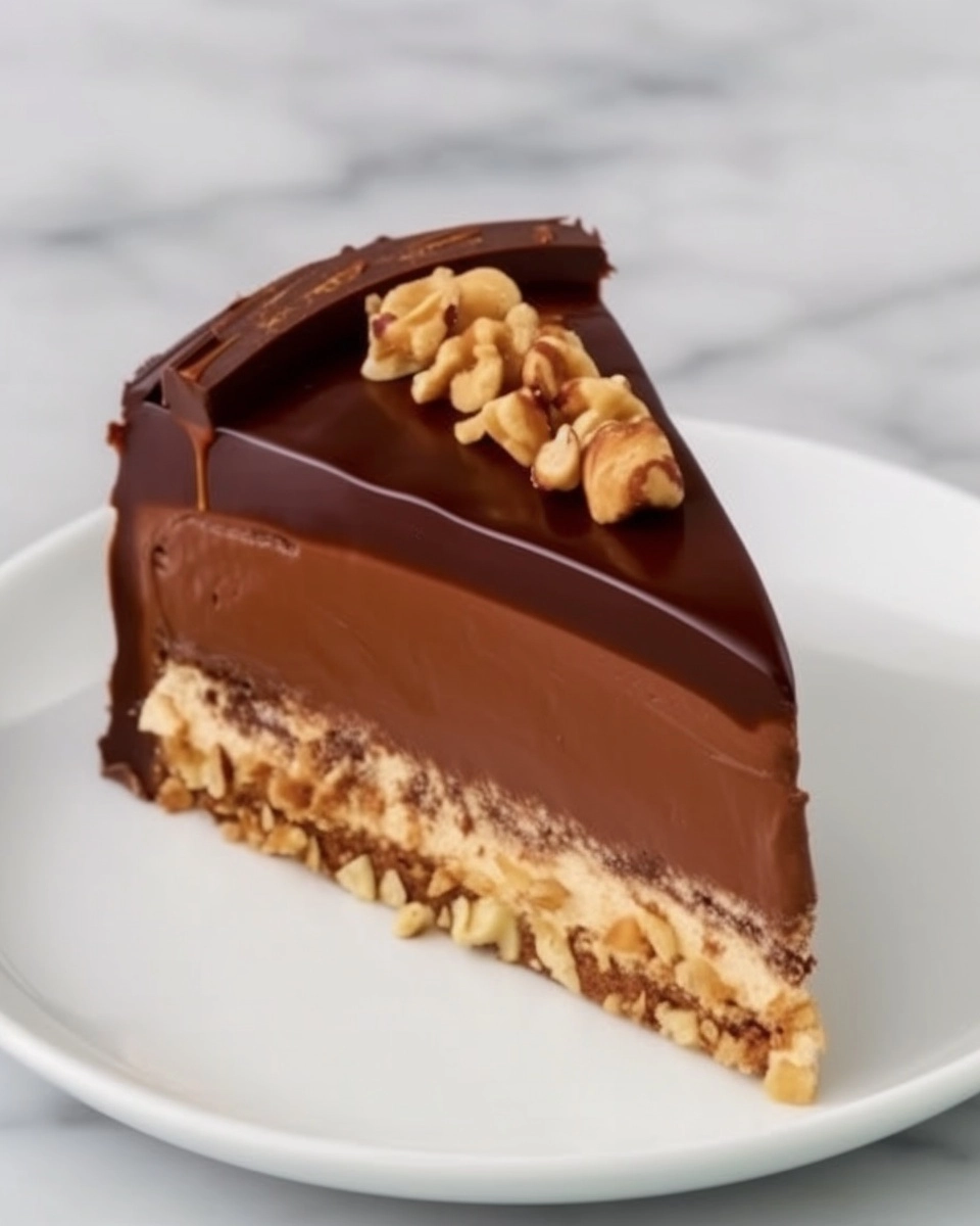 Hazelnut Mousse Cake with Vanilla Cream Recipe