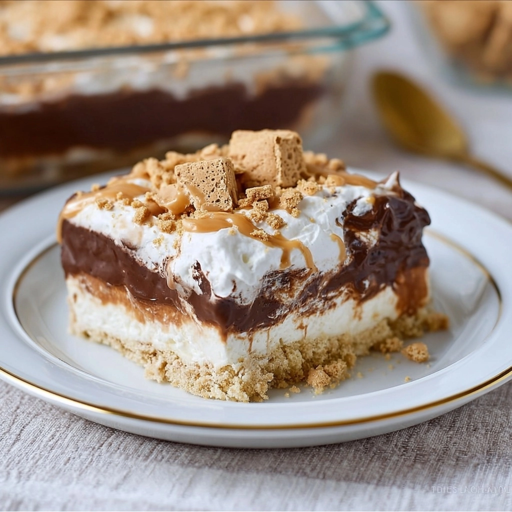 Peanut Butter Crunch Lasagna Recipe - Recipe Image