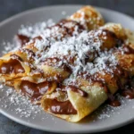 Nutella Rolled french Crêpes Recipe