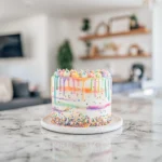Rainbow Drip Sprinkle Cake Recipe