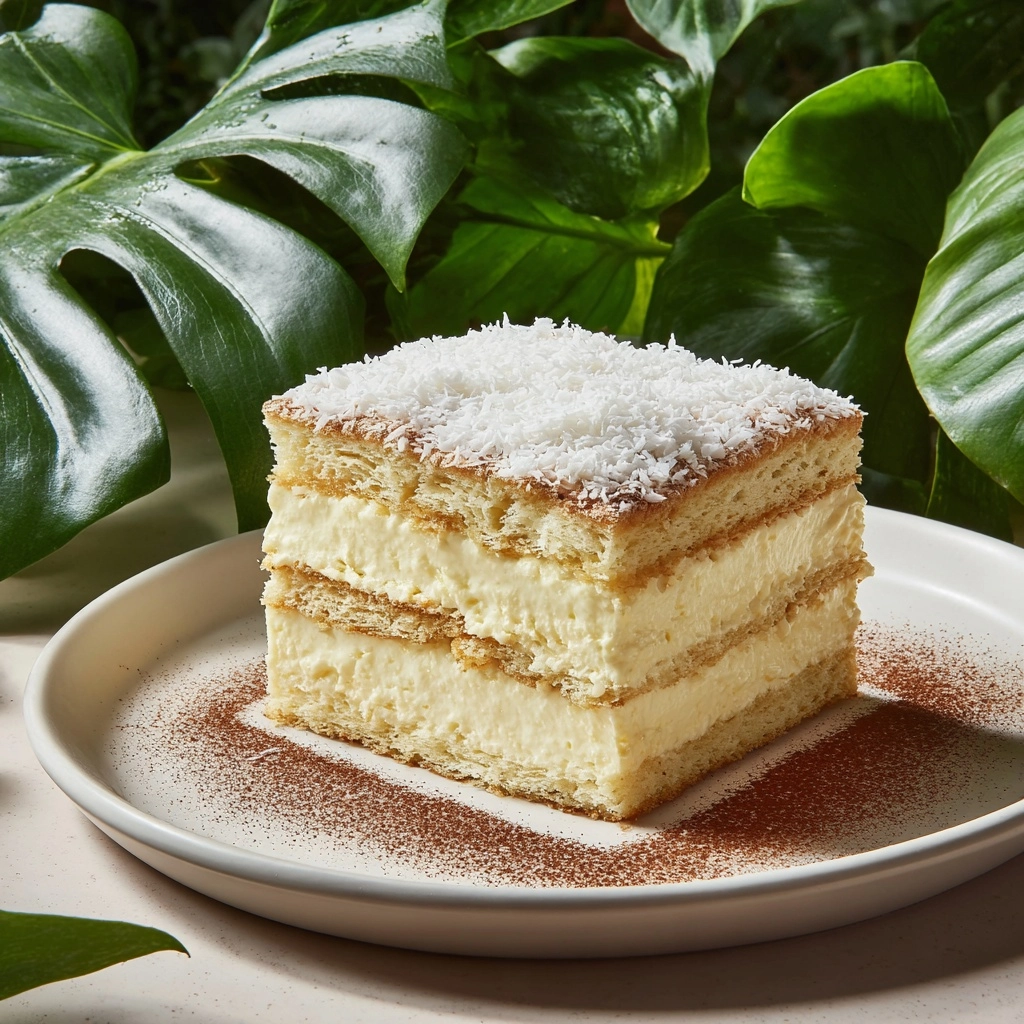 Coconut Rum (Coquito) Tiramisu Recipe - Recipe Image