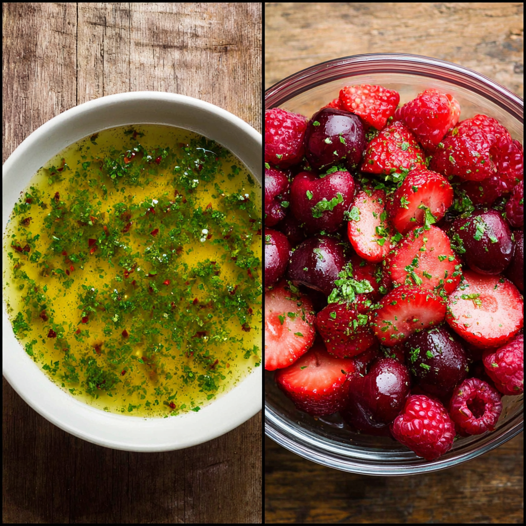 Watermelon Fruit Salad with Lime Mint Dressing Recipe - Recipe Image