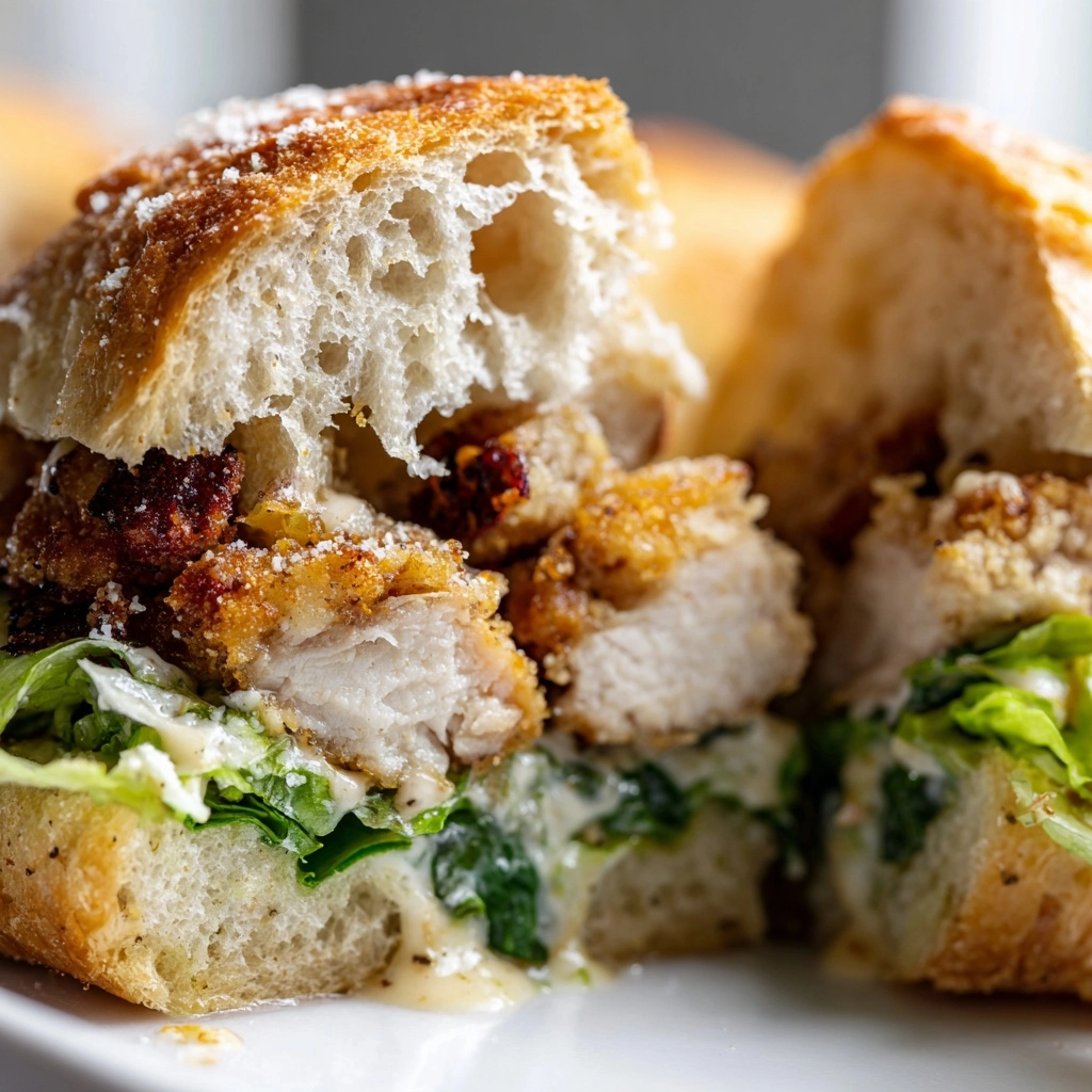 Crispy Chicken Caesar Sandwich on Artisan Roll Recipe
