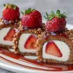 Strawberry Shortcake Cheesecake Dessert Sushi Rolls Recipe