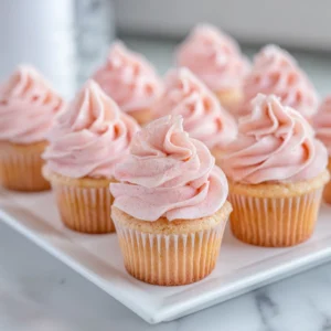 Rosé Champagne Cupcakes Recipe