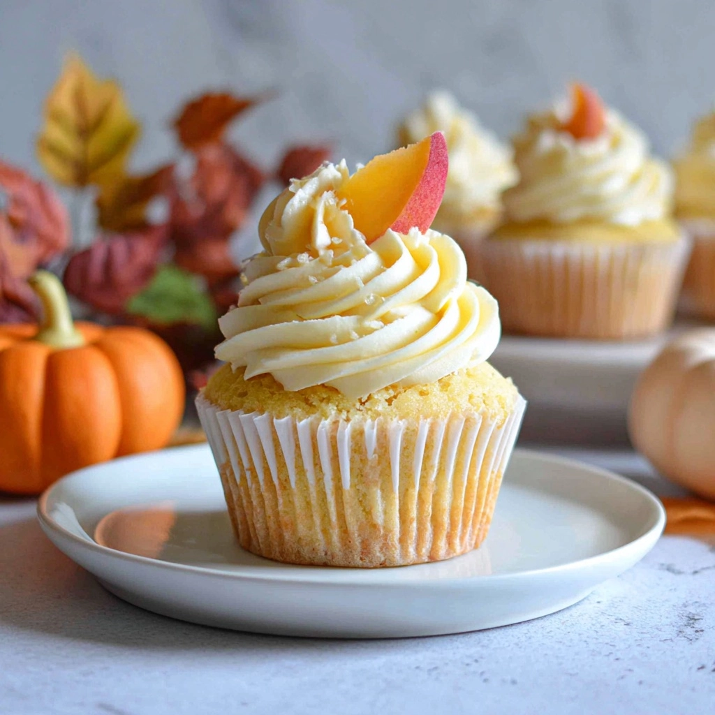 Halloween Honey Peach Cream Cheese Cupcakes Recipe