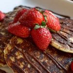 Nutella Pancakes with Fresh Strawberries Recipe