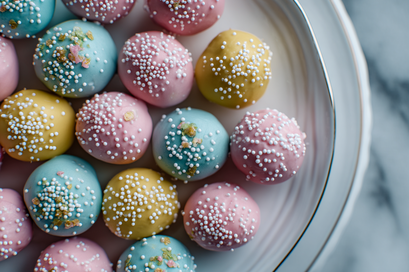 Pastel Easter Egg Cake Pops Recipe - Recipe Image
