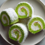 Pandan Swiss Roll with Coconut Recipe